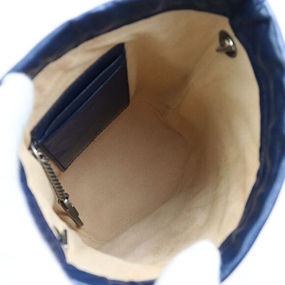 Auth Gucci Gg Marmont Shoulder Bag Navy #160788G51B - Picture 5 of 14